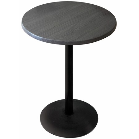 Holland Bar Stool Co 36" Tall In/Outdoor All-Season Table, 30" dia. Charcoal Top OD214-2236BWOD30RChar